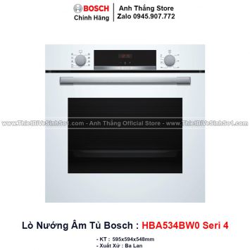 Lò Nướng Bosch HBA534BW0 Seri 4