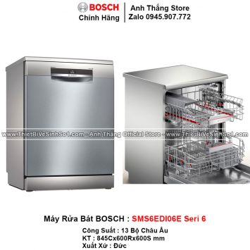 Máy Rửa Bát Bosch SMS6EDI06E Seri 6
