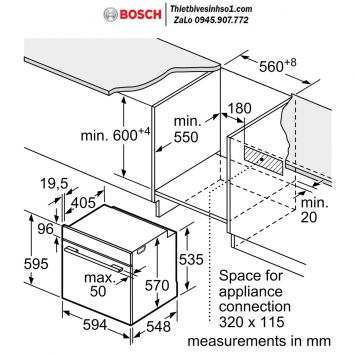 Lò Nướng Bosch HBA5570S0B Seri 6