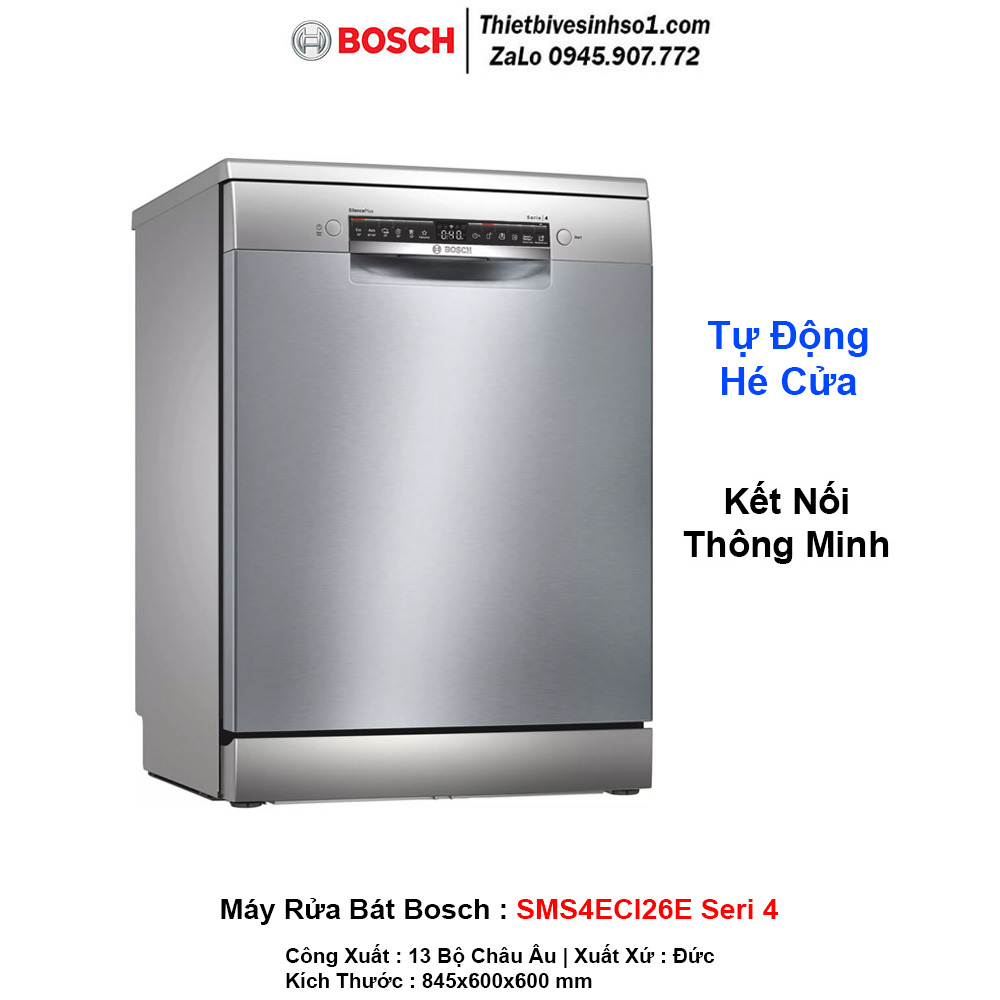 Máy Rửa Bát Bosch SMS4ECI26E Seri 4