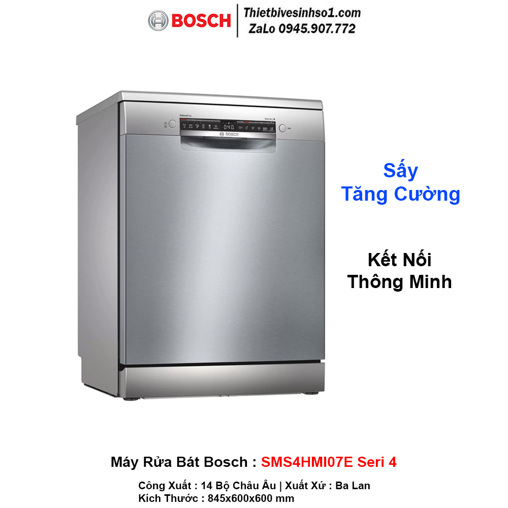 Máy Rửa Bát Bosch SMS4HMI07E Seri 4