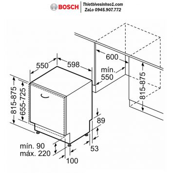 Máy Rửa Bát Bosch SMD8TCX01E Seri 8