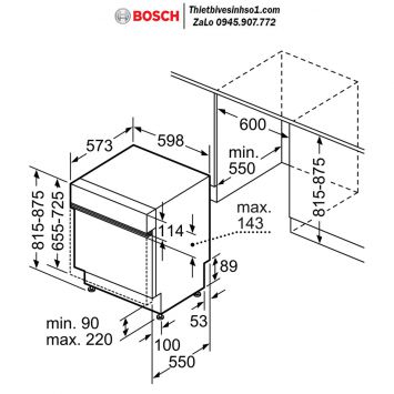 Máy Rửa Bát Bosch SMI4HCS48E Seri 4