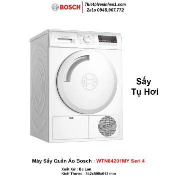 Máy Sấy Quần Áo Bosch WTN84201MY Seri 4