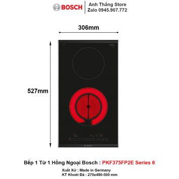 Bếp 1 Từ 1 Hồng Ngoại BOSCH PKF375FP2E Series 6