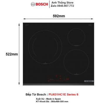 Bếp Từ BOSCH PIJ631HC1E Series 6