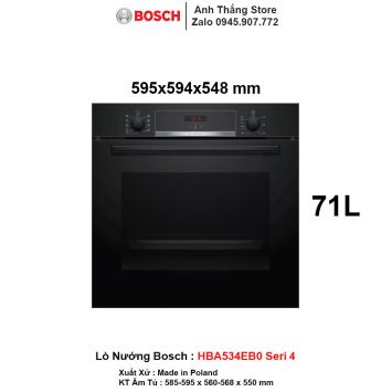 Lò Nướng Bosch HBA534EB0 Seri 4