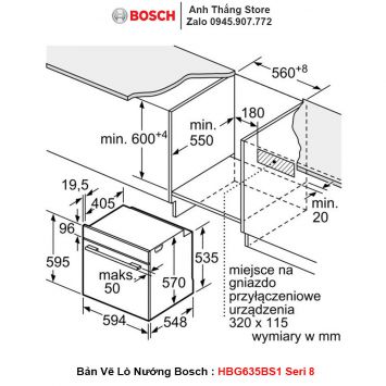 Lò Nướng Bosch HBG635BS1 Seri 8