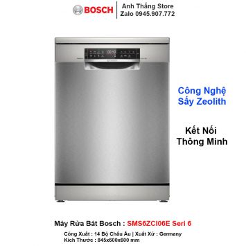 Máy Rửa Bát Bosch SMS6ZCI06E Seri 6