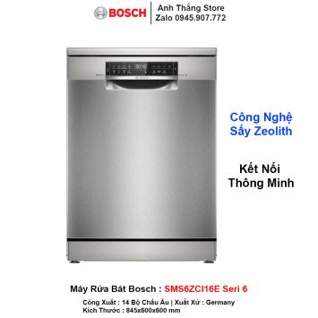 Máy Rửa Bát Bosch SMS6ZCI16E Seri 6