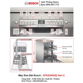 Máy Rửa Bát Bosch SPS2HKI42E Seri 2