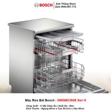 Máy Rửa Bát Bosch SMS6ECI93E Seri 6