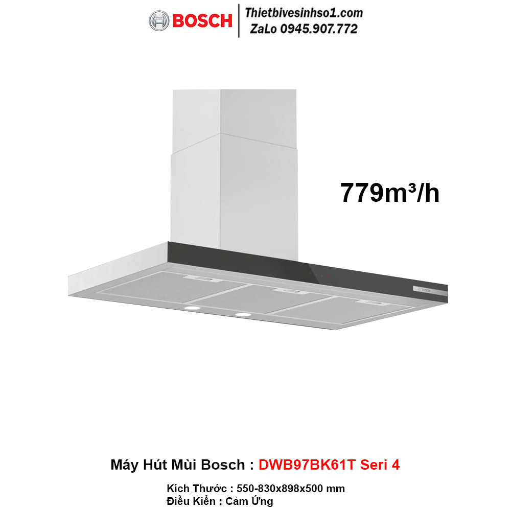 Máy Hút Mùi Bosch DWB97BK61T Seri 4
