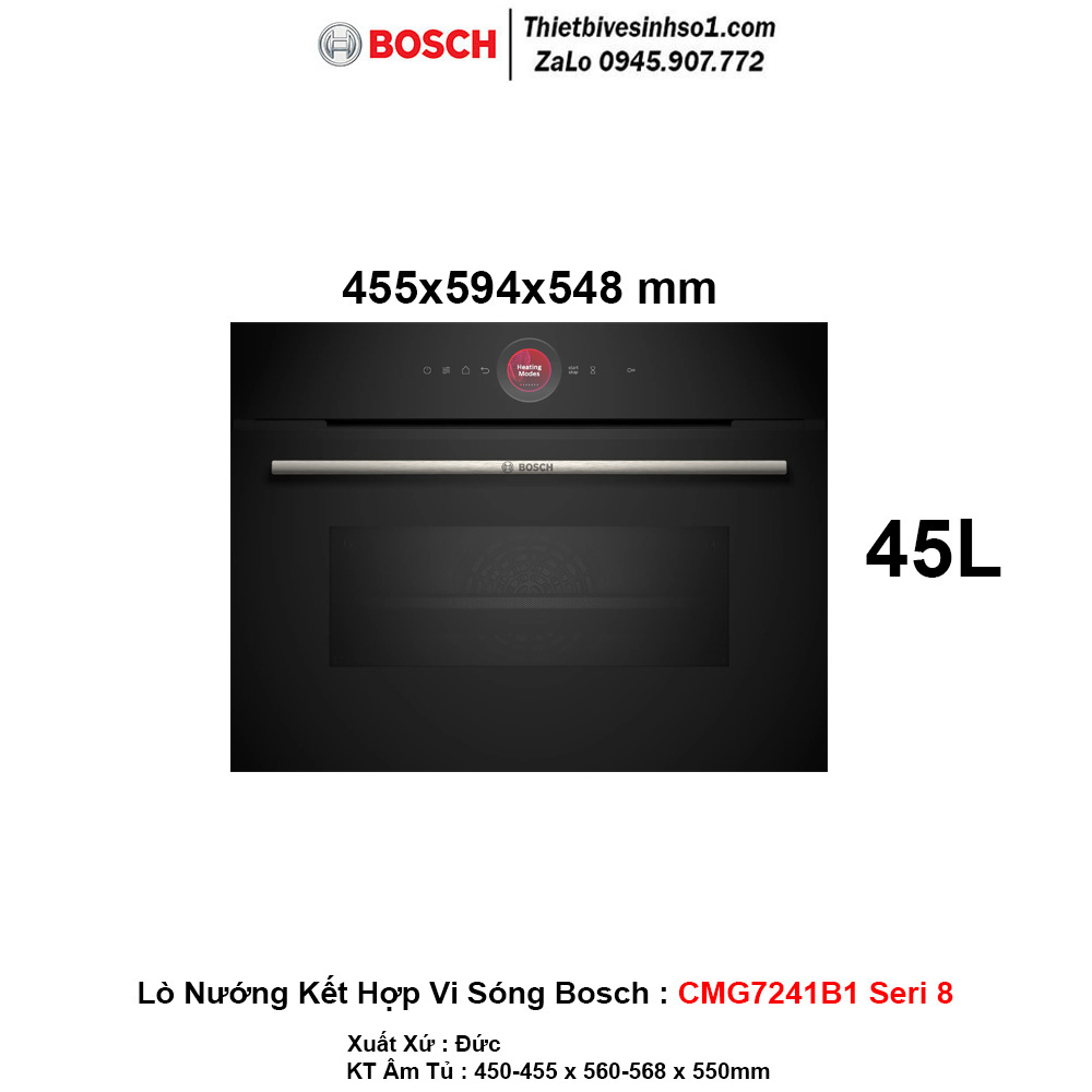 Lò Nướng Kết Hợp Vi Sóng Bosch CMG7241B1 Seri 8
