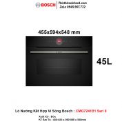 Lò Nướng Kết Hợp Vi Sóng Bosch CMG7241B1 Seri 8
