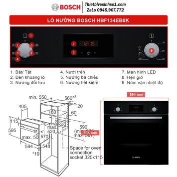 Lò Nướng Bosch HBF134EB0K Seri 2
