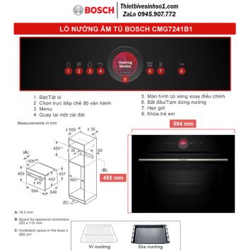 Lò Nướng Kết Hợp Vi Sóng Bosch CMG7241B1 Seri 8