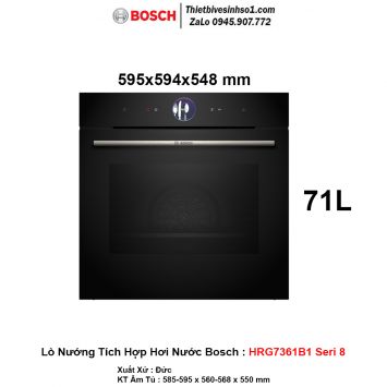 Lò Nướng Tích Hợp Hơi Nước Bosch HRG7361B1 Seri 8