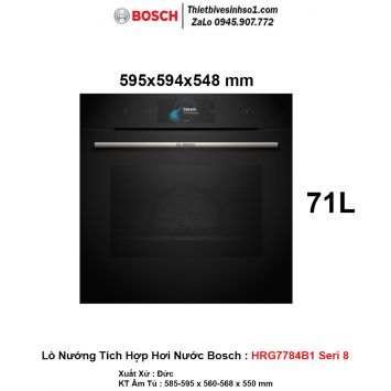 Lò Nướng Tích Hợp Hơi Nước Bosch HRG7784B1 Seri 8