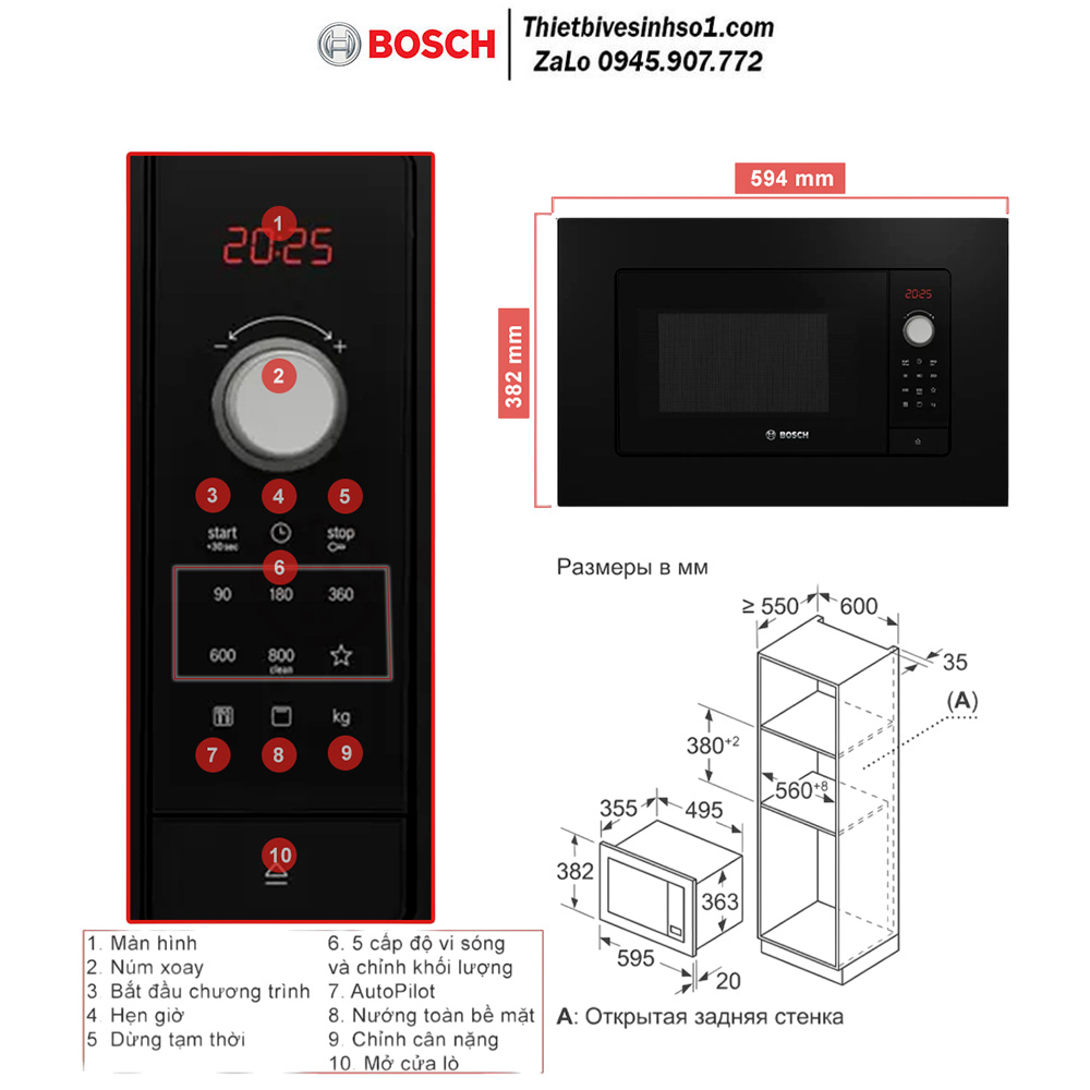 Lò Vi Sóng Bosch BEL653MB3 Lò Vi Sóng Bosch BEL653MB3