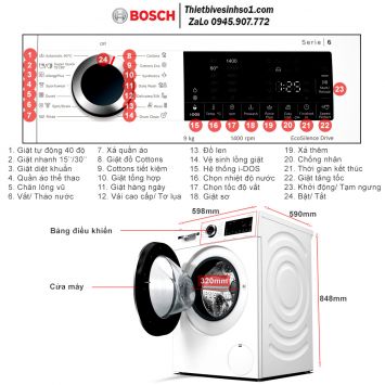 Máy Giặt Bosch WGG244A0SG Seri 6