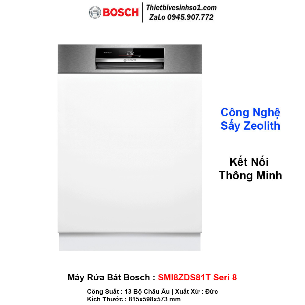 Máy Rửa Bát Bosch SMI8ZDS81T Seri 8 Máy Rửa Bát Bosch SMI8ZDS81T Seri 8