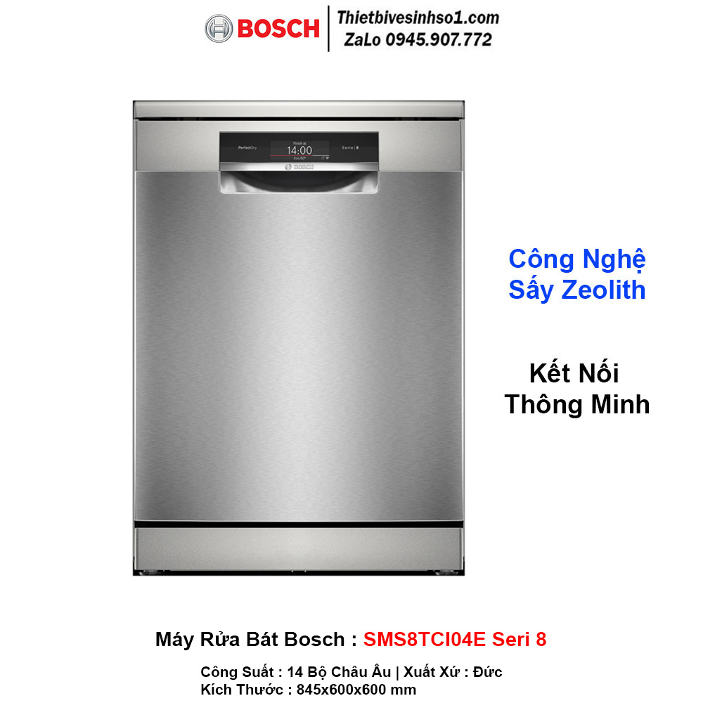 Máy Rửa Bát Bosch SMS8TCI04E Seri 8 Máy Rửa Bát Bosch SMS8TCI04E Seri 8