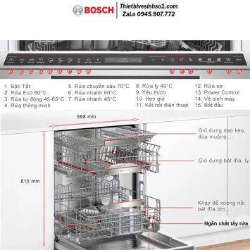 Máy Rửa Bát Bosch SMI8ZDS81T Seri 8