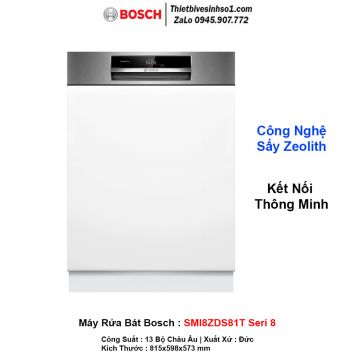 Máy Rửa Bát Bosch SMI8ZDS81T Seri 8