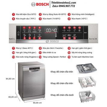 Máy Rửa Bát Bosch SMS6ZCI00P Seri 6