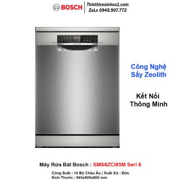 Máy Rửa Bát Bosch SMS6ZCI85M Seri 6