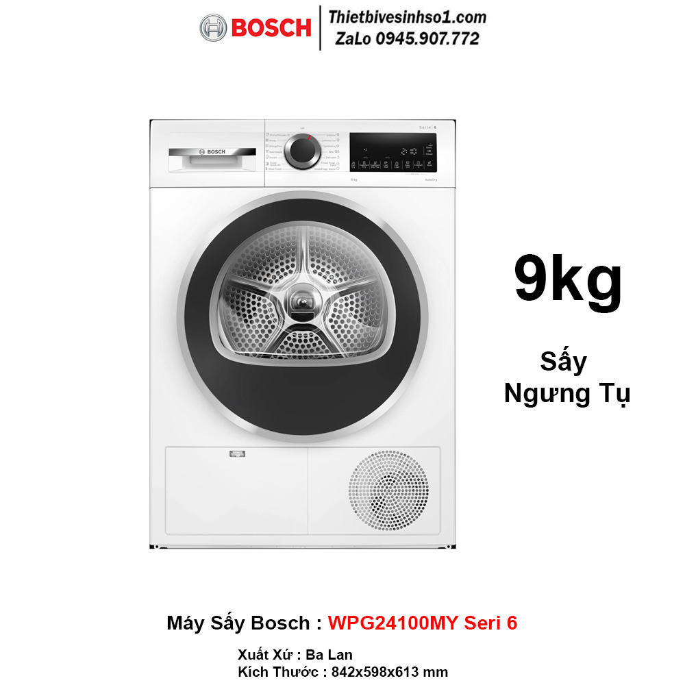 Máy Sấy Quần Áo Bosch WPG24100MY Seri 6 Máy Sấy Quần Áo Bosch WPG24100MY Seri 6