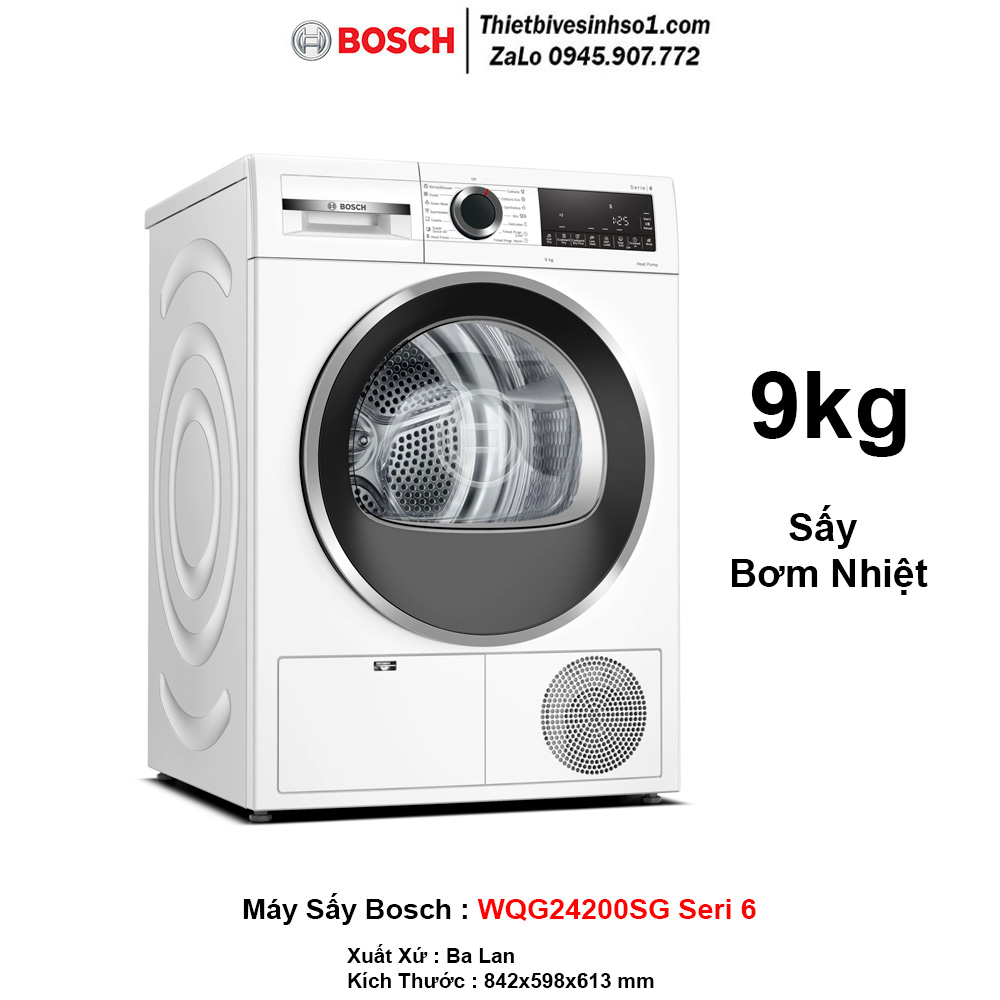 Máy Sấy Quần Áo Bosch WQG24200SG Seri 6