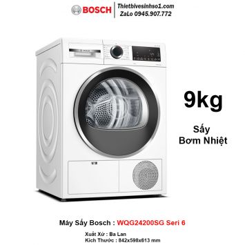 Máy Sấy Quần Áo Bosch WQG24200SG Seri 6
