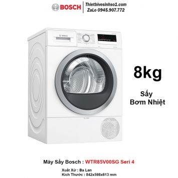 Máy Sấy Quần Áo Bosch WTR85V00SG Seri 4