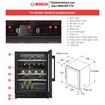 Tủ Rượu Vang Bosch KUW21AHG0 Seri 6