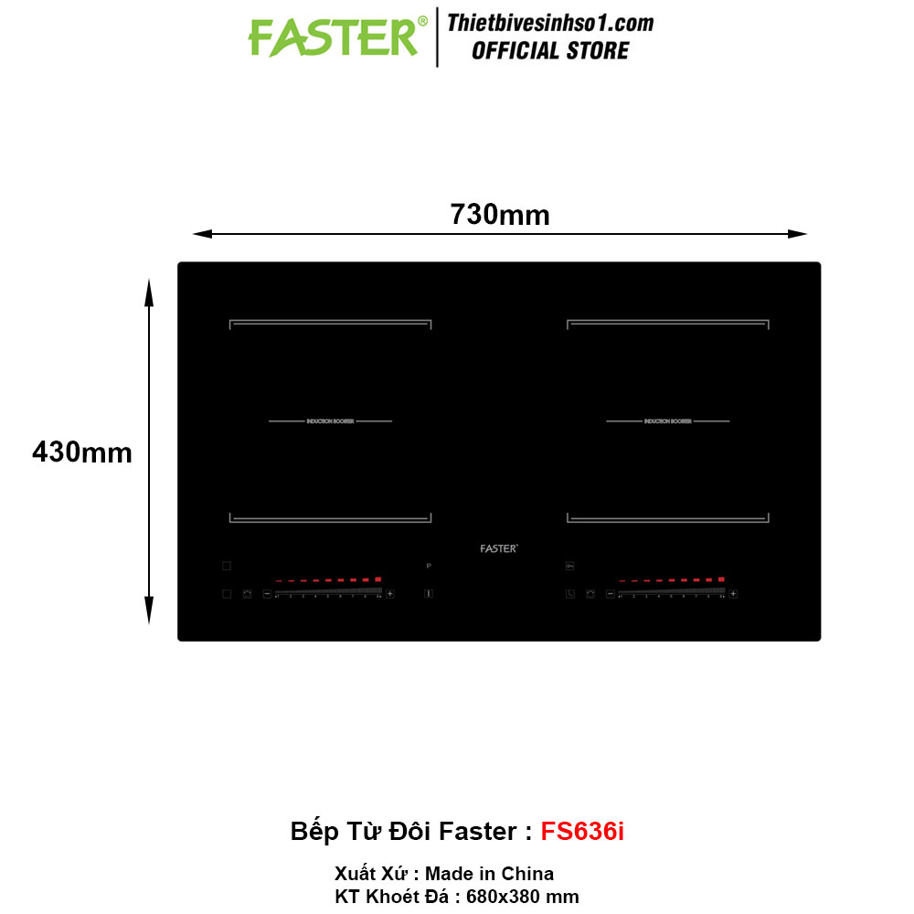 Bếp Từ Đôi Faster FS636i Bếp Từ Đôi Faster FS636i