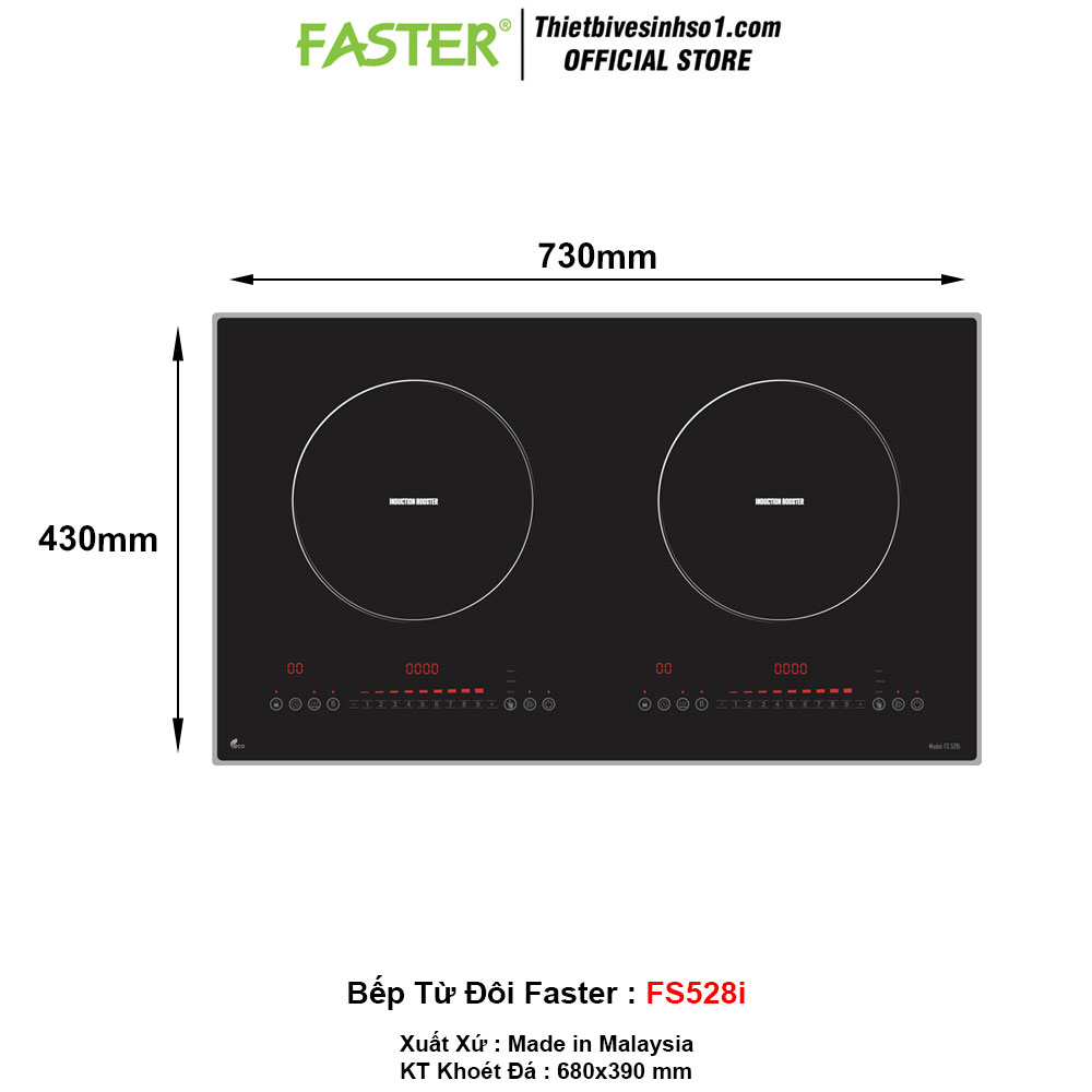 Bếp Từ Đôi Faster FS528i Bếp Từ Đôi Faster FS528i