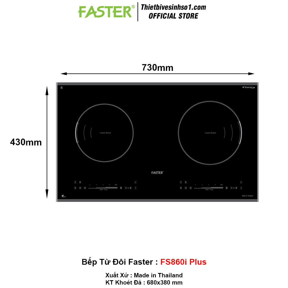 Bếp Từ Đôi Faster FS860i Plus