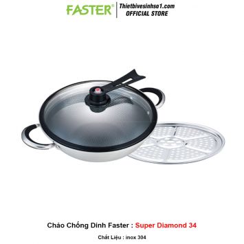 Chảo Chống Dính Faster Super Diamond 34