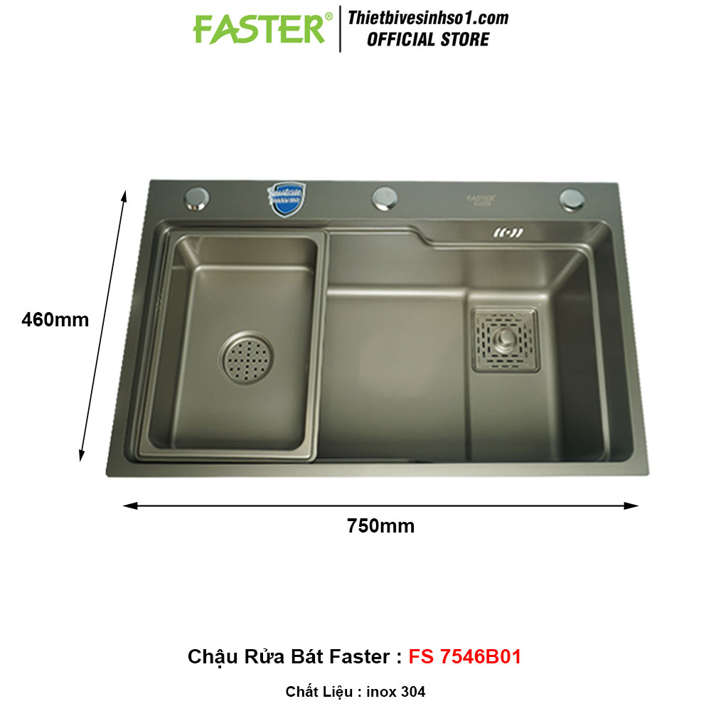 Chậu Rửa Bát Faster FS 7546B01 Chậu Rửa Bát Faster FS 7546B01