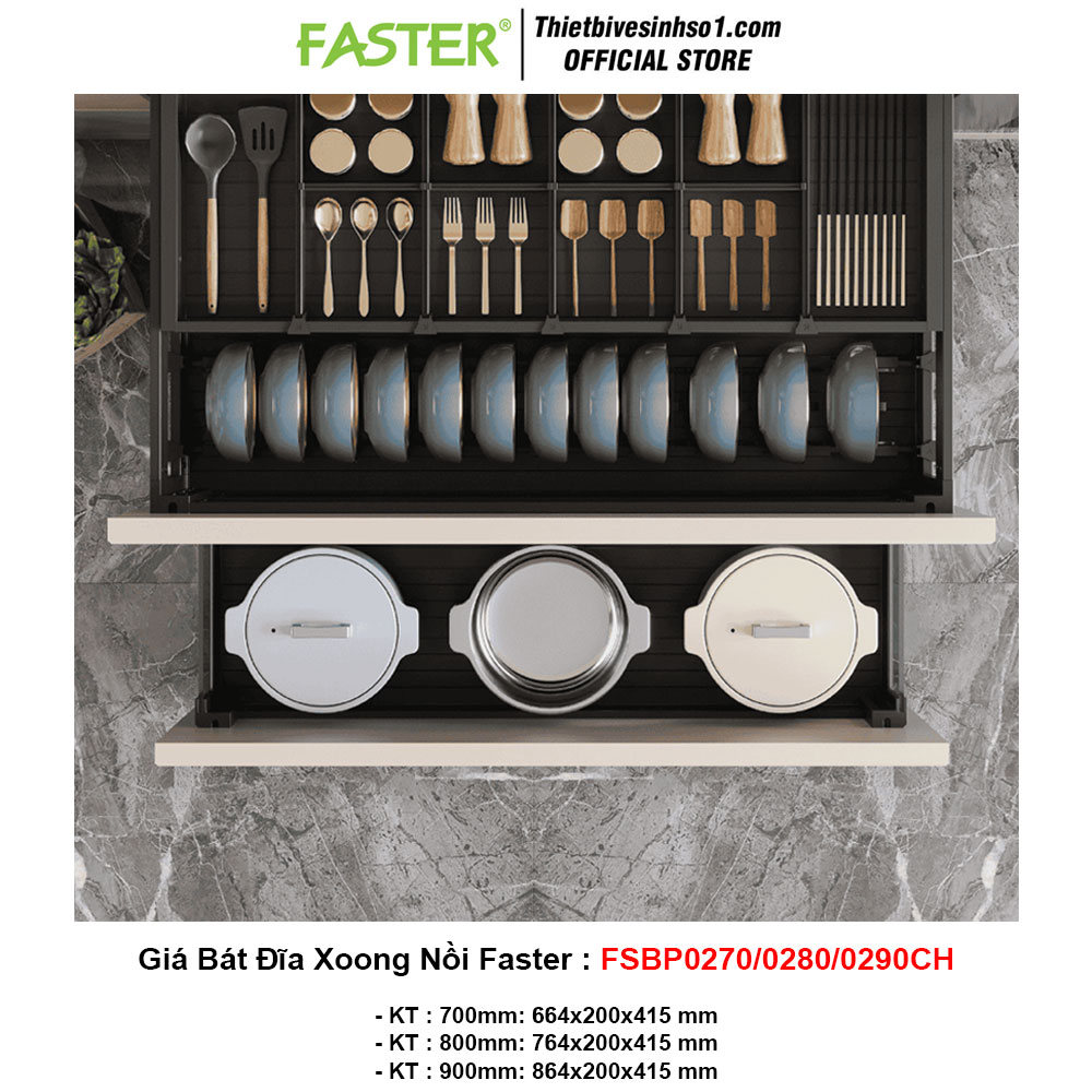 Giá Bát Đĩa Xoong Nồi Faster FSBP0270/0280/0290CH Giá Bát Đĩa Xoong Nồi Faster FSBP0270/0280/0290CH