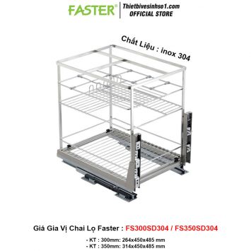 Giá Gia Vị Chai Lọ Faster FS300SD304/FS350SD304