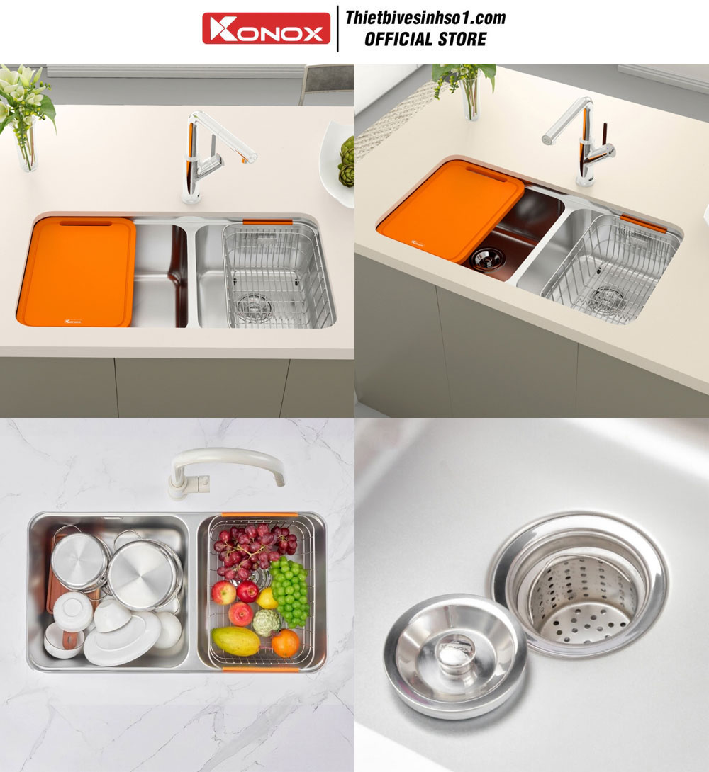Chậu Rửa Bát Konox R50 Tari 8246DU Chậu Rửa Bát Konox R50 Tari 8246DU
