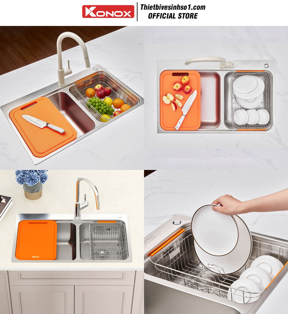 Chậu Rửa Bát Konox R50 Tari 8251TD Chậu Rửa Bát Konox R50 Tari 8251TD