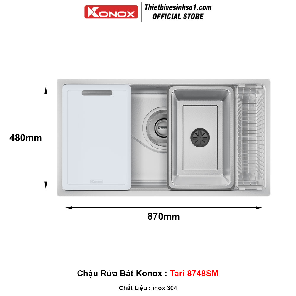 Chậu Rửa Bát Konox Tari 8748SM