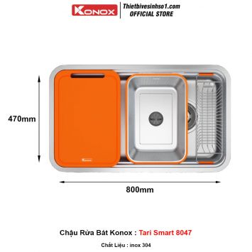 Chậu Rửa Bát Konox Tari Smart 8047