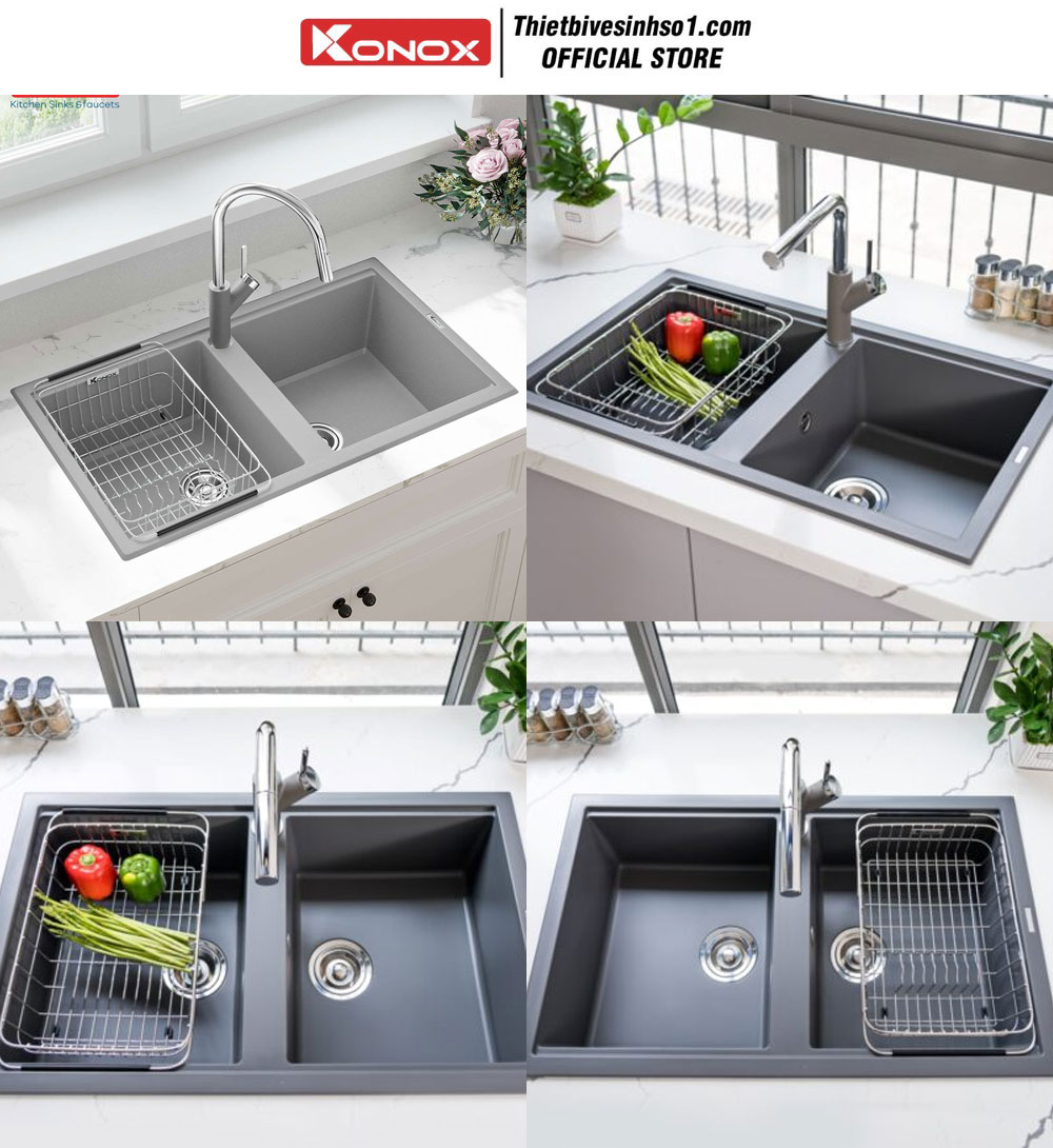 Chậu Rửa Bát Konox Phoenix Smart 860 Grey Chậu Rửa Bát Konox Phoenix Smart 860 Grey