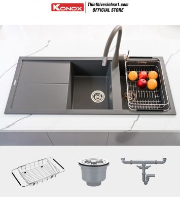 Chậu Rửa Bát Konox Livello Smart 1160 Grey