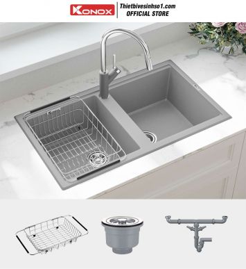 Chậu Rửa Bát Konox Phoenix 860 Grey